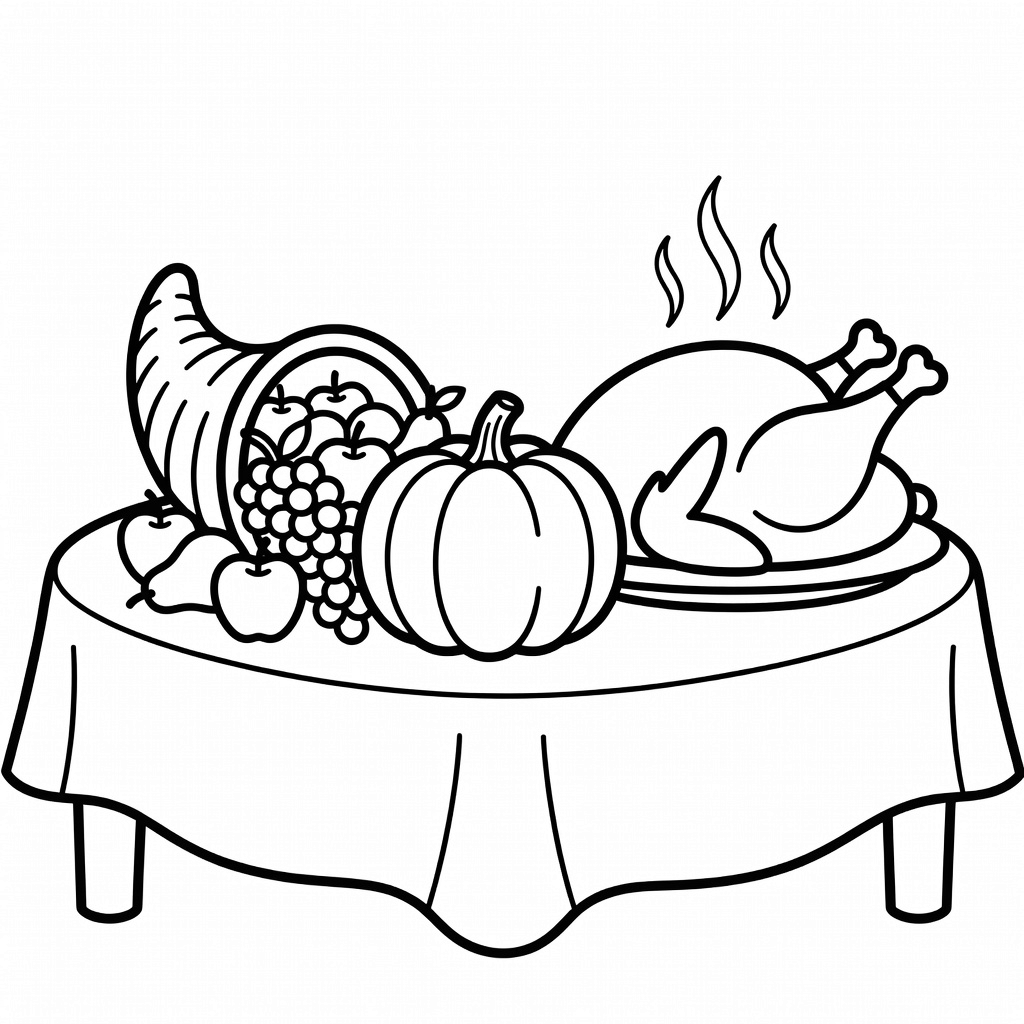 Thanksgiving coloring page