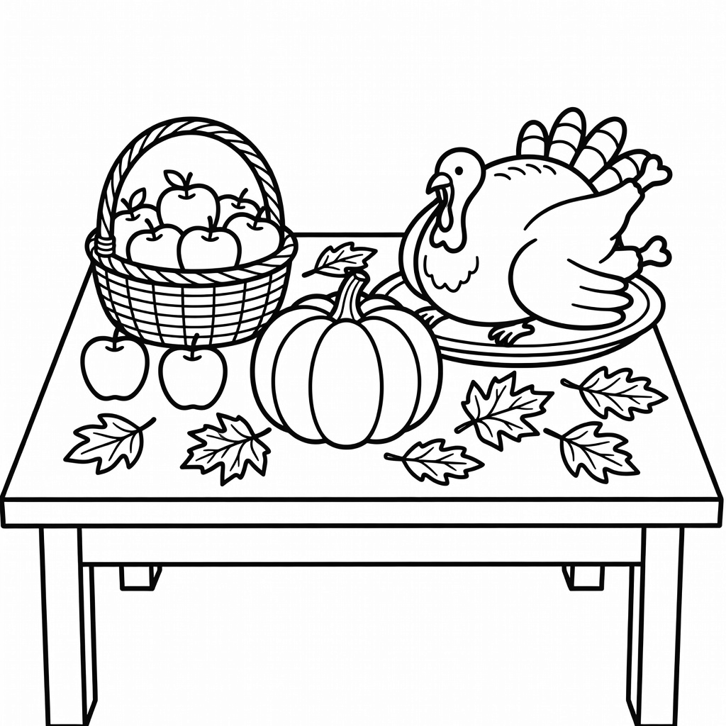 Thanksgiving coloring page