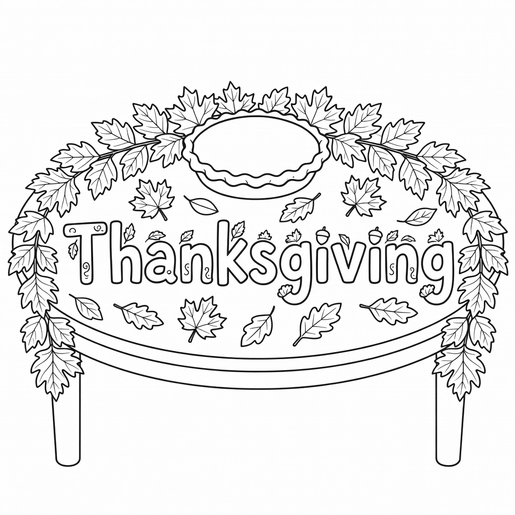 Thanksgiving coloring page