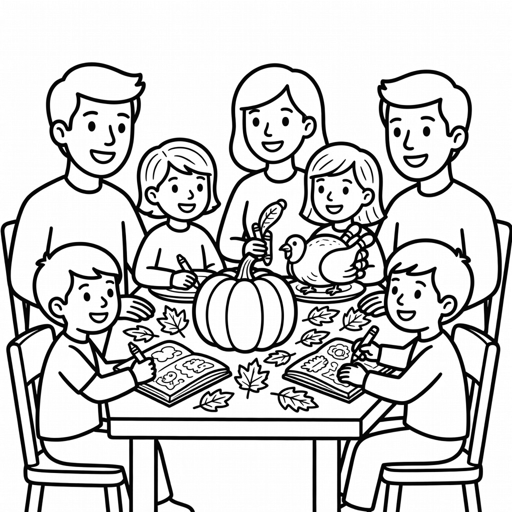 Thanksgiving coloring page