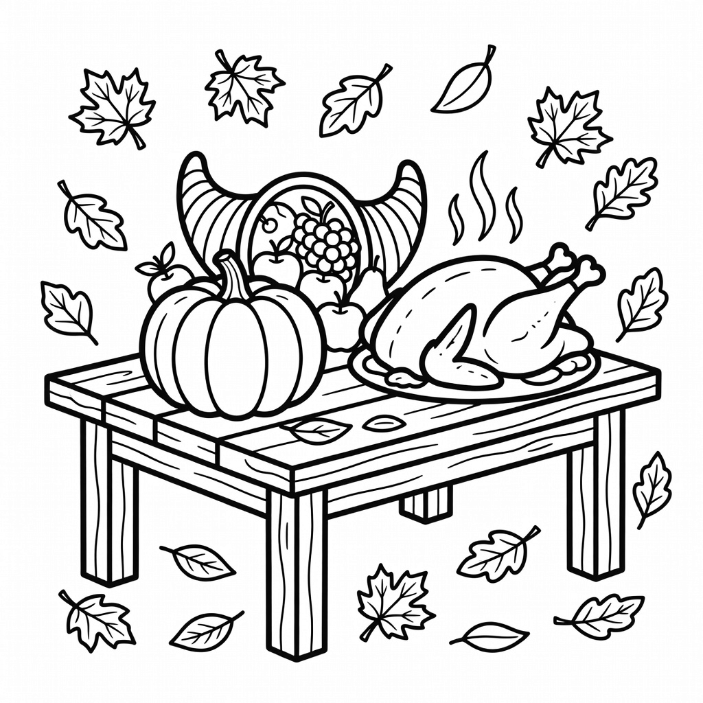 Thanksgiving coloring page