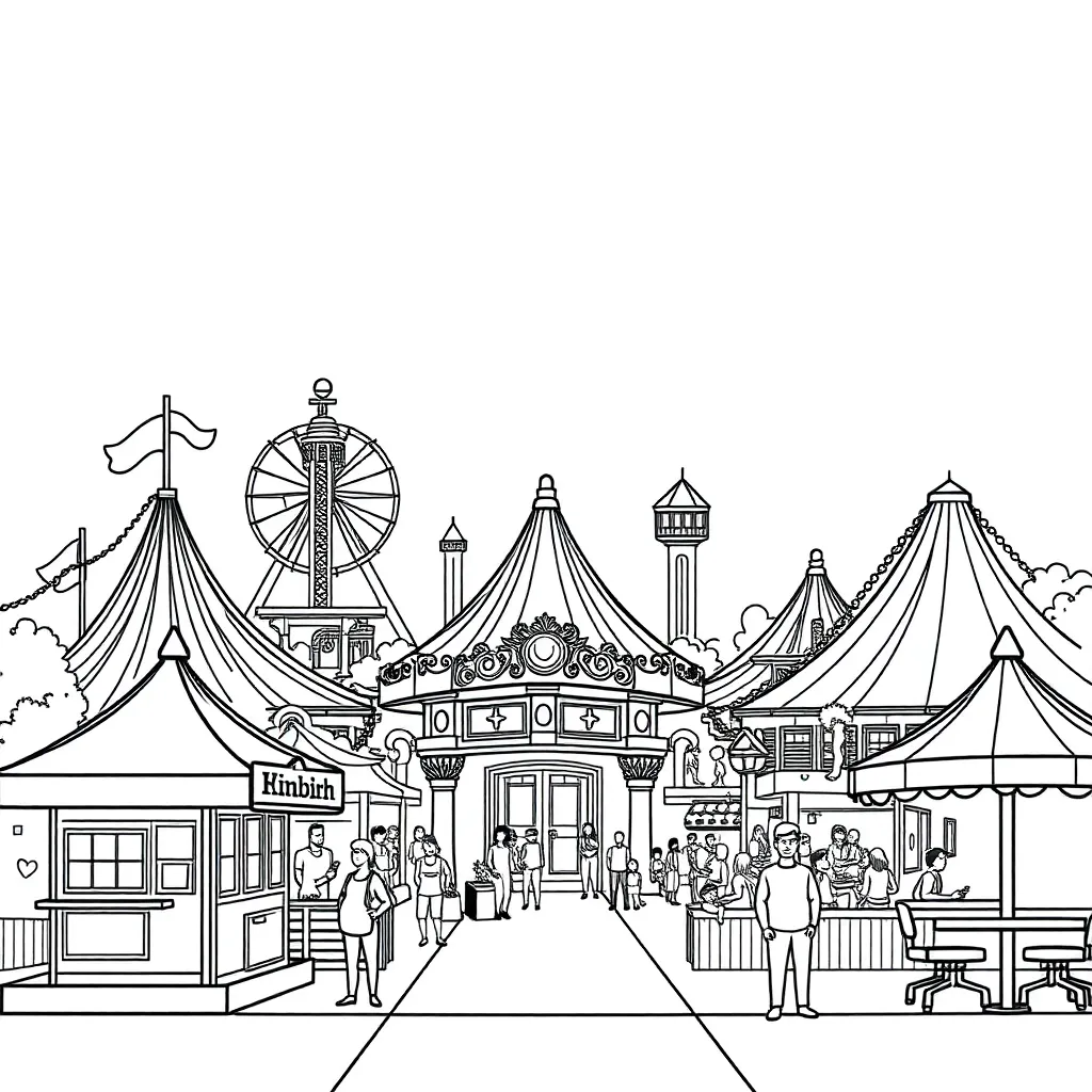 Theme Park coloring page