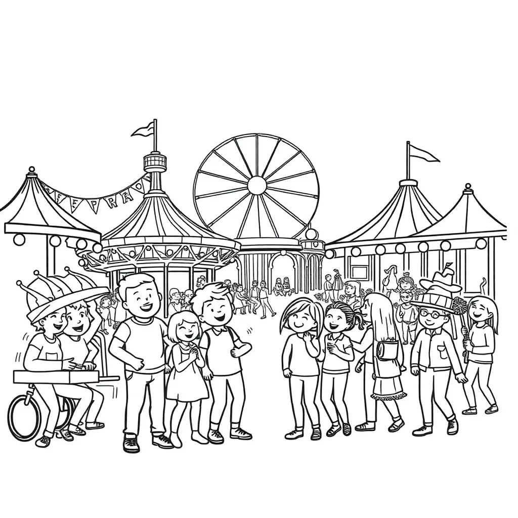 Theme Park coloring page