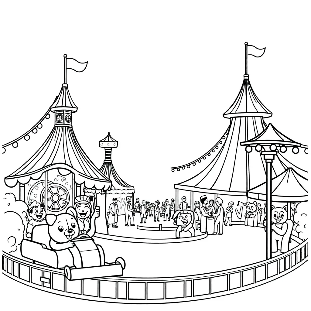 Theme Park coloring page