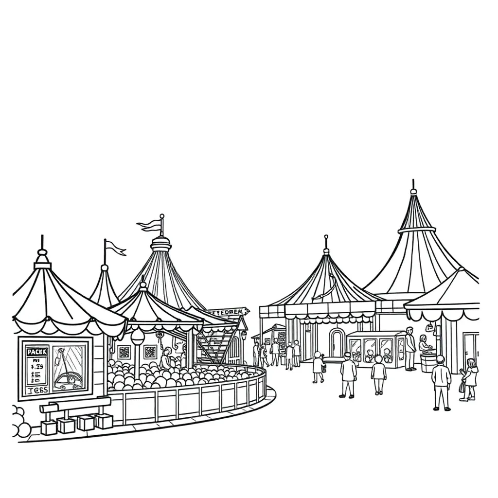Theme Park coloring page