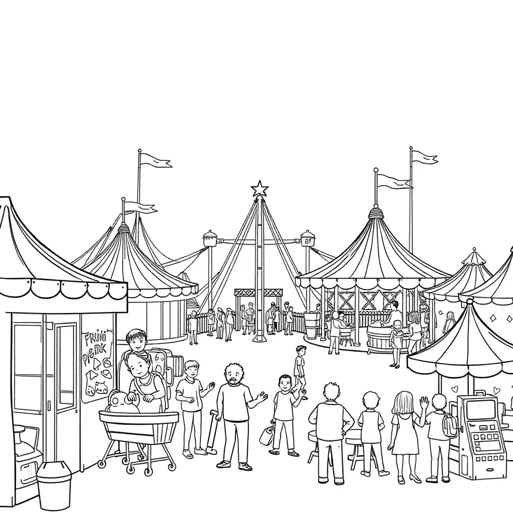 Theme Park coloring page