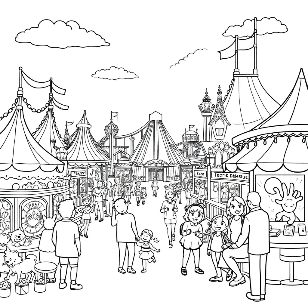 Theme Park coloring page