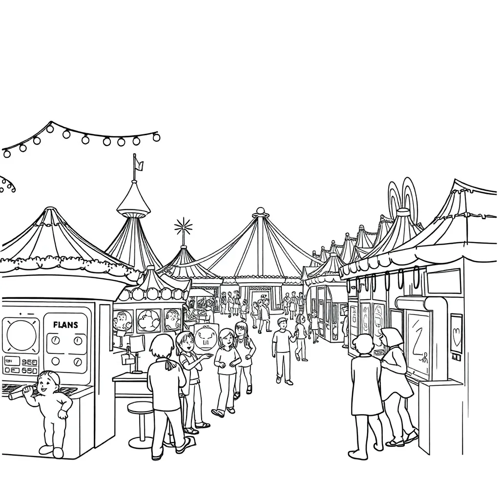 Theme Park coloring page