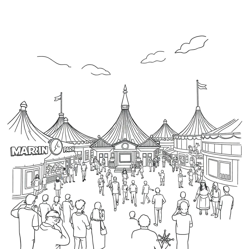 Theme Park coloring page