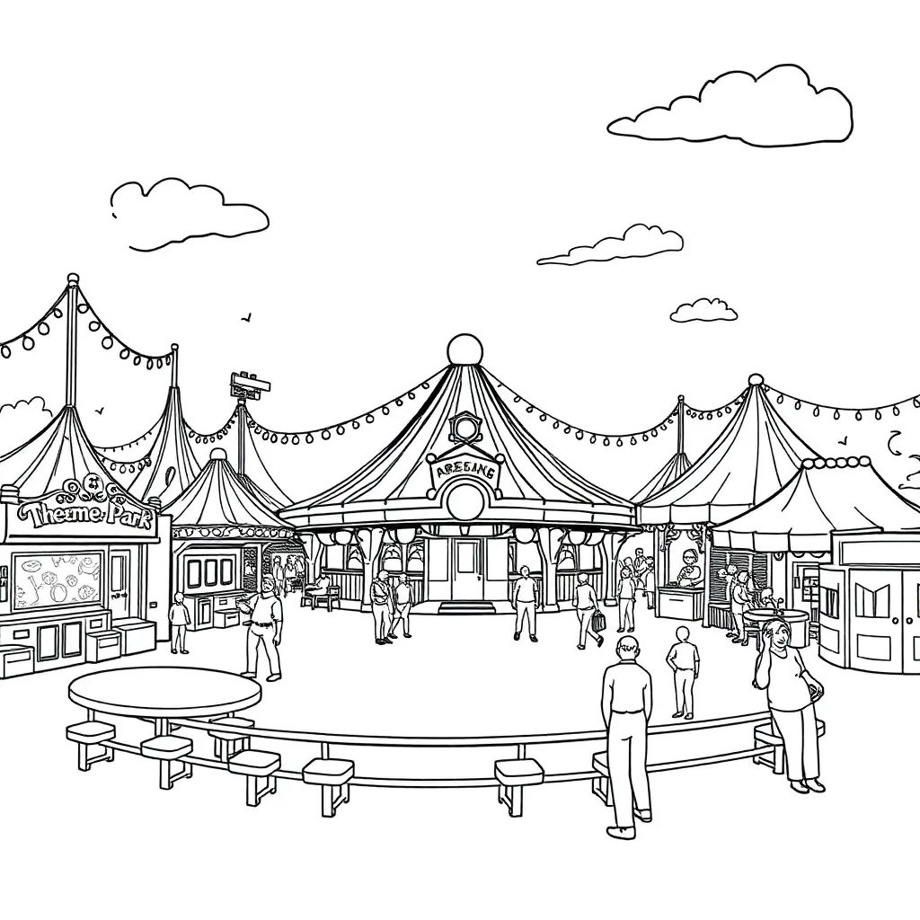Theme Park coloring page
