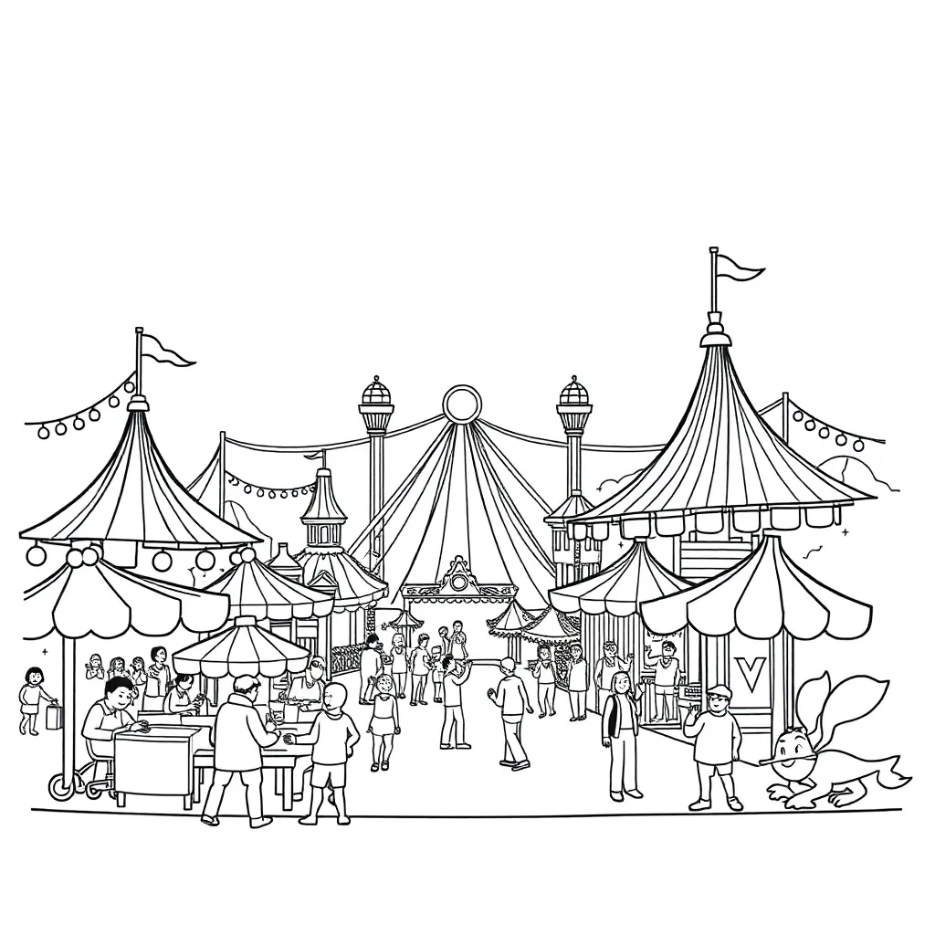 Theme Park coloring page