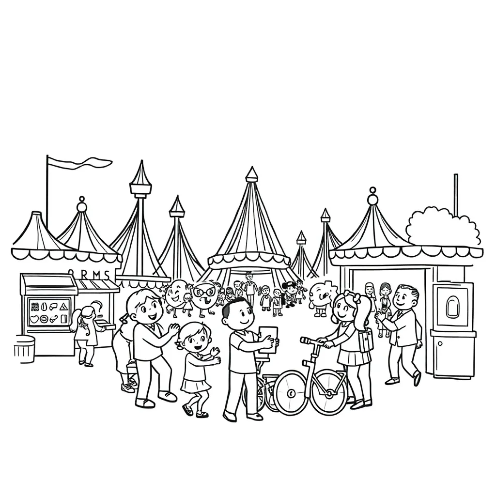 Theme Park coloring page
