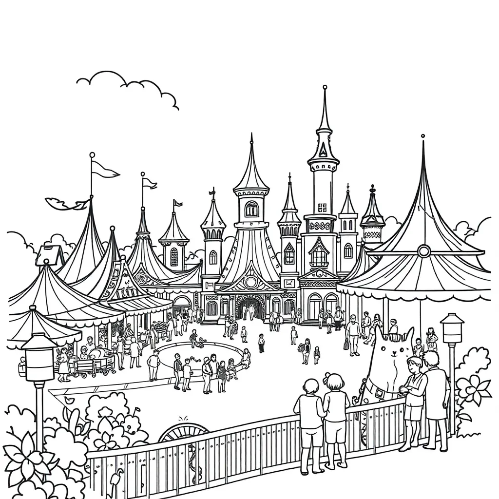 Theme Park coloring page
