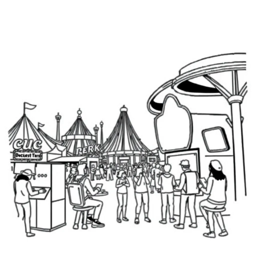 Theme Park coloring page