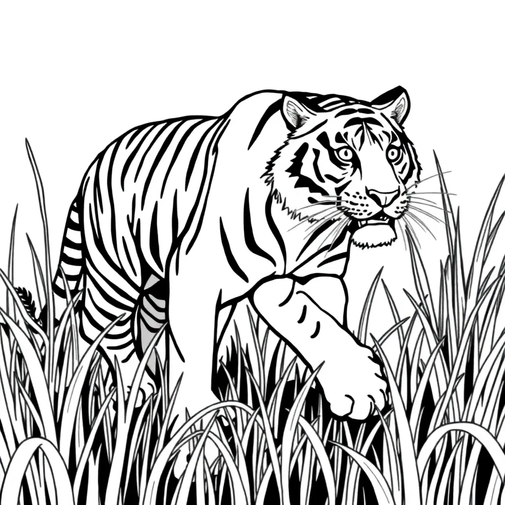 Tiger coloring page