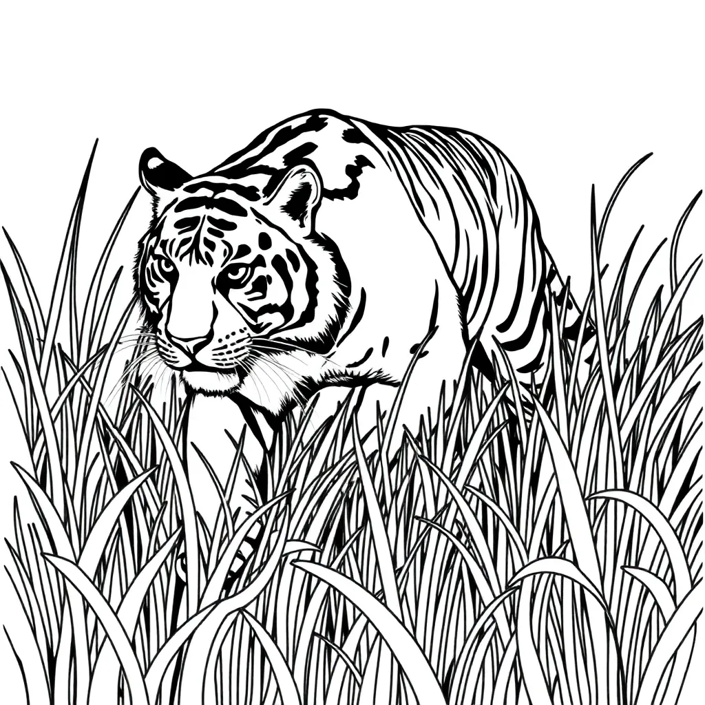Tiger coloring page