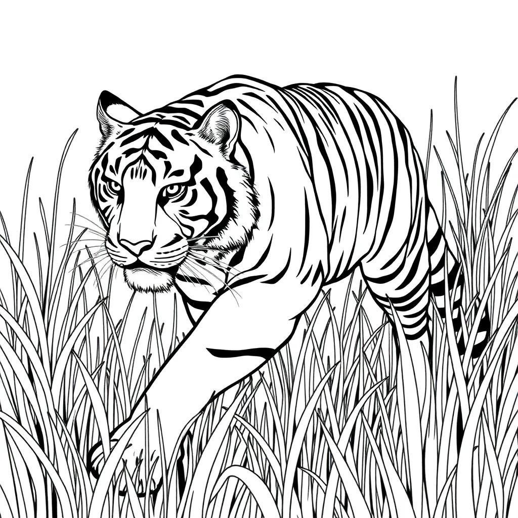 Tiger coloring page