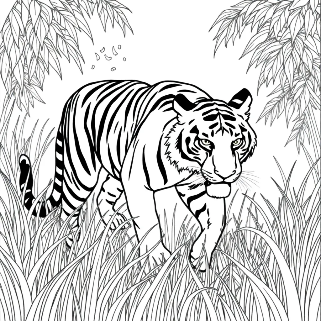 Tiger coloring page