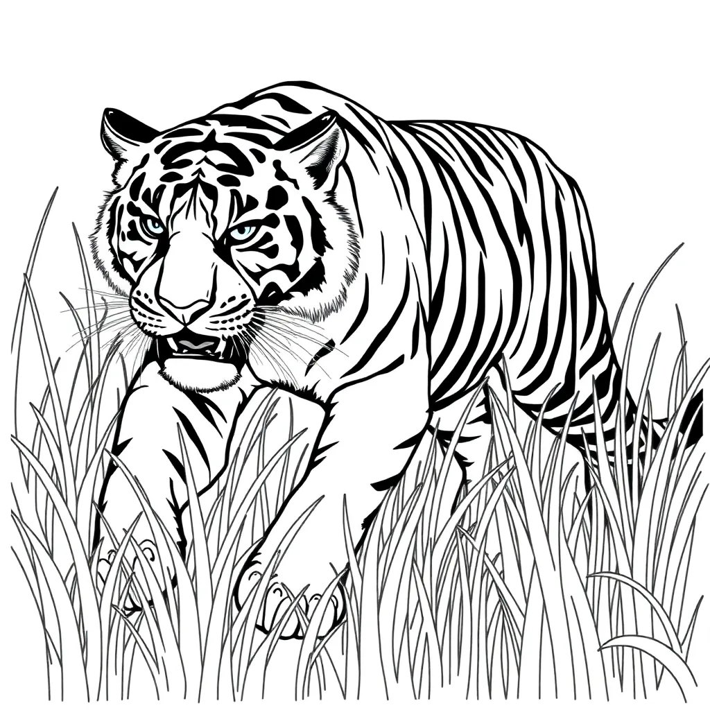 Tiger coloring page