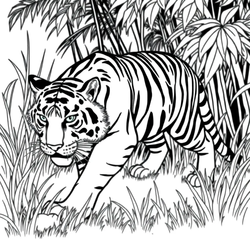 Tiger coloring page