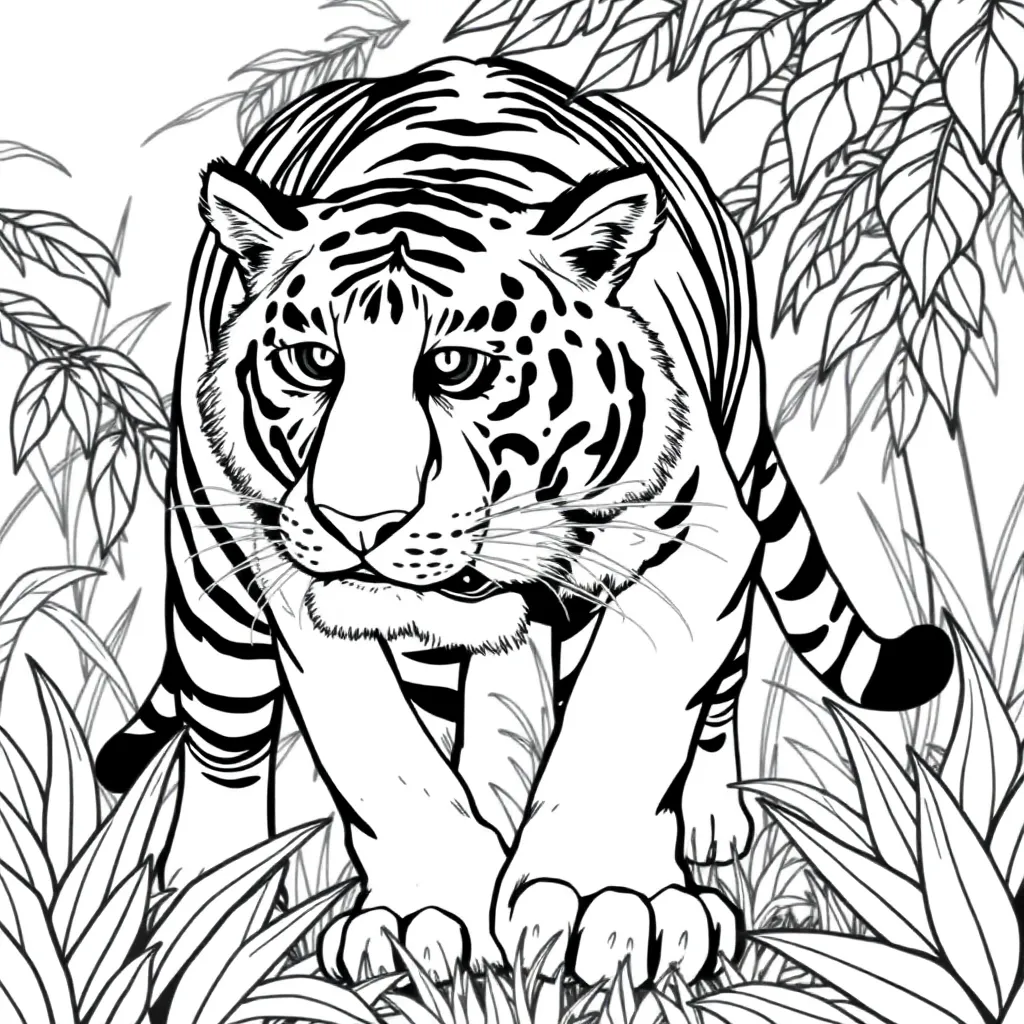 Tiger coloring page