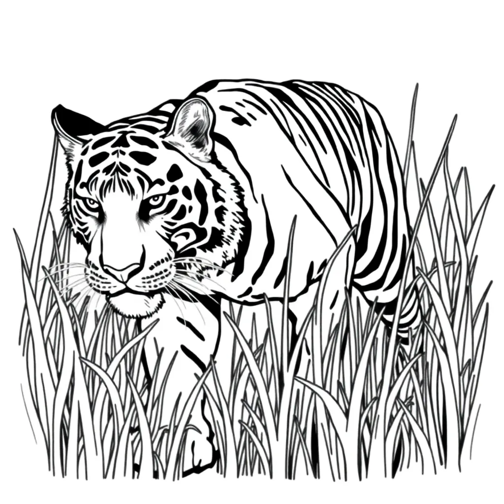 Tiger coloring page