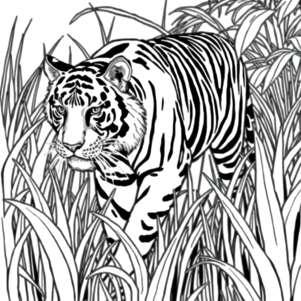 Tiger coloring page