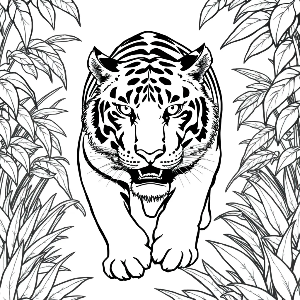 Tiger coloring page