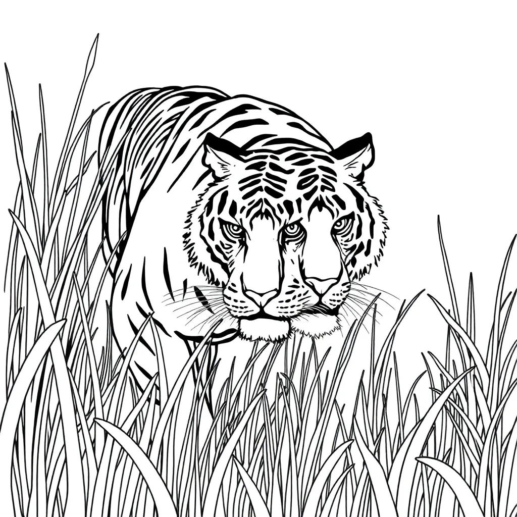 Tiger coloring page