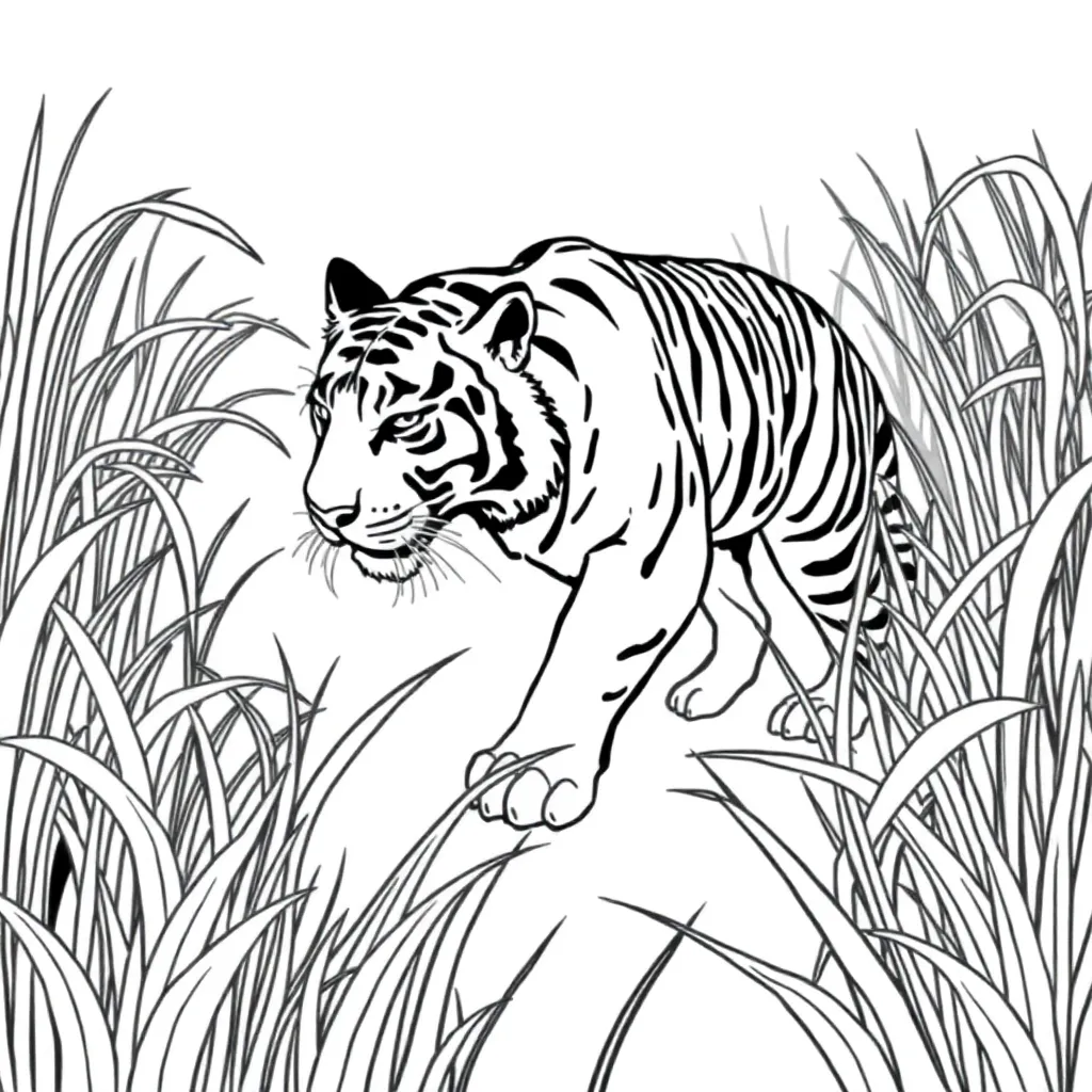 Tiger coloring page