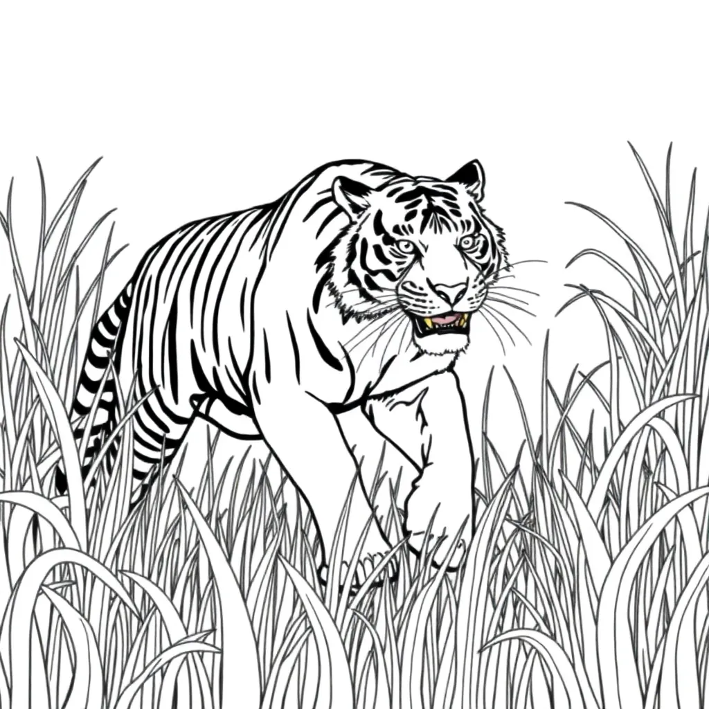 Tiger coloring page
