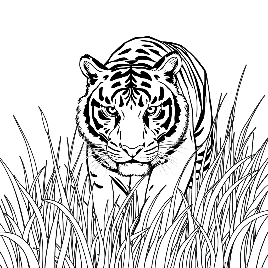 Tiger coloring page