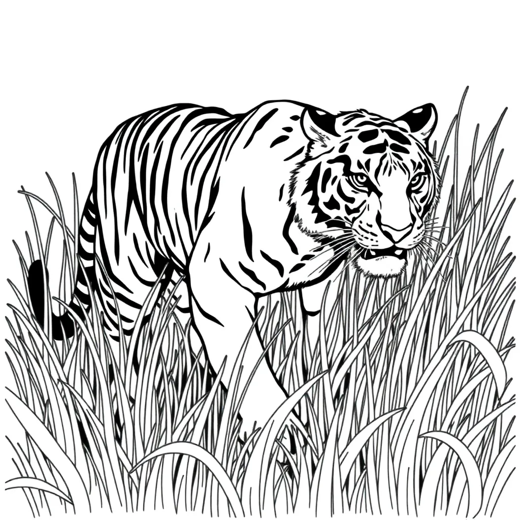 Tiger coloring page