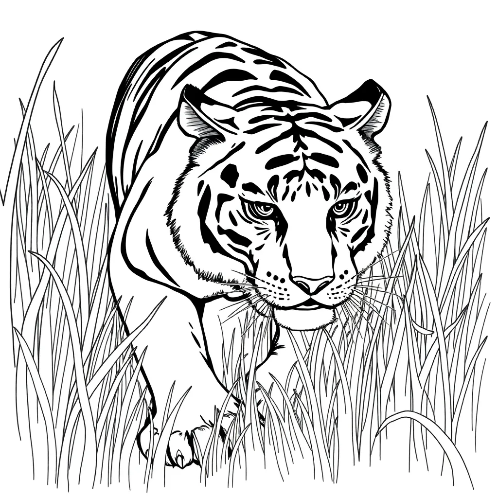 Tiger coloring page