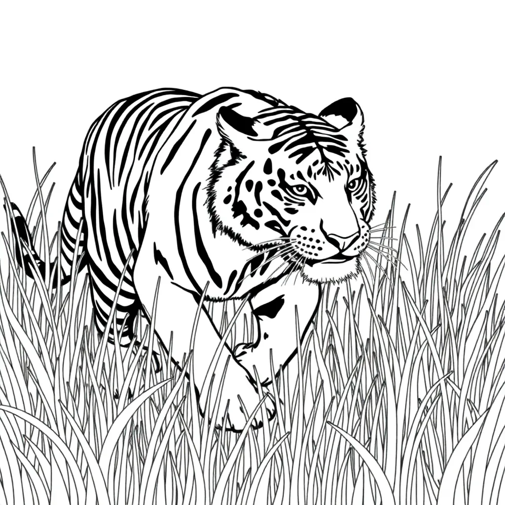 Tiger coloring page