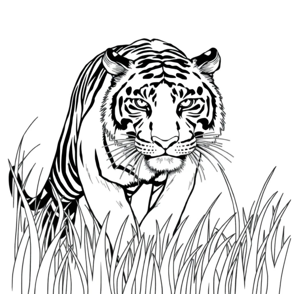 Tiger coloring page