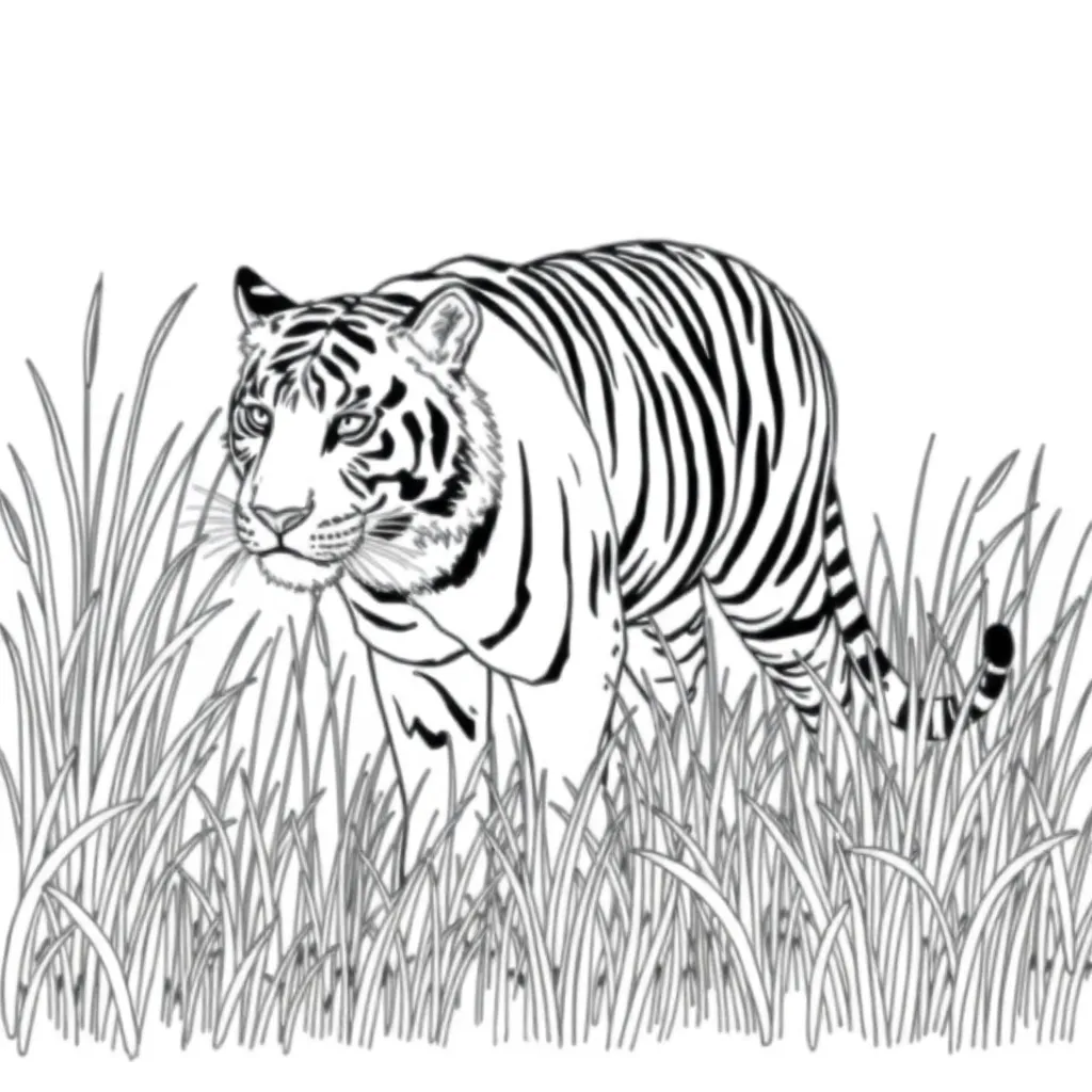 Tiger coloring page