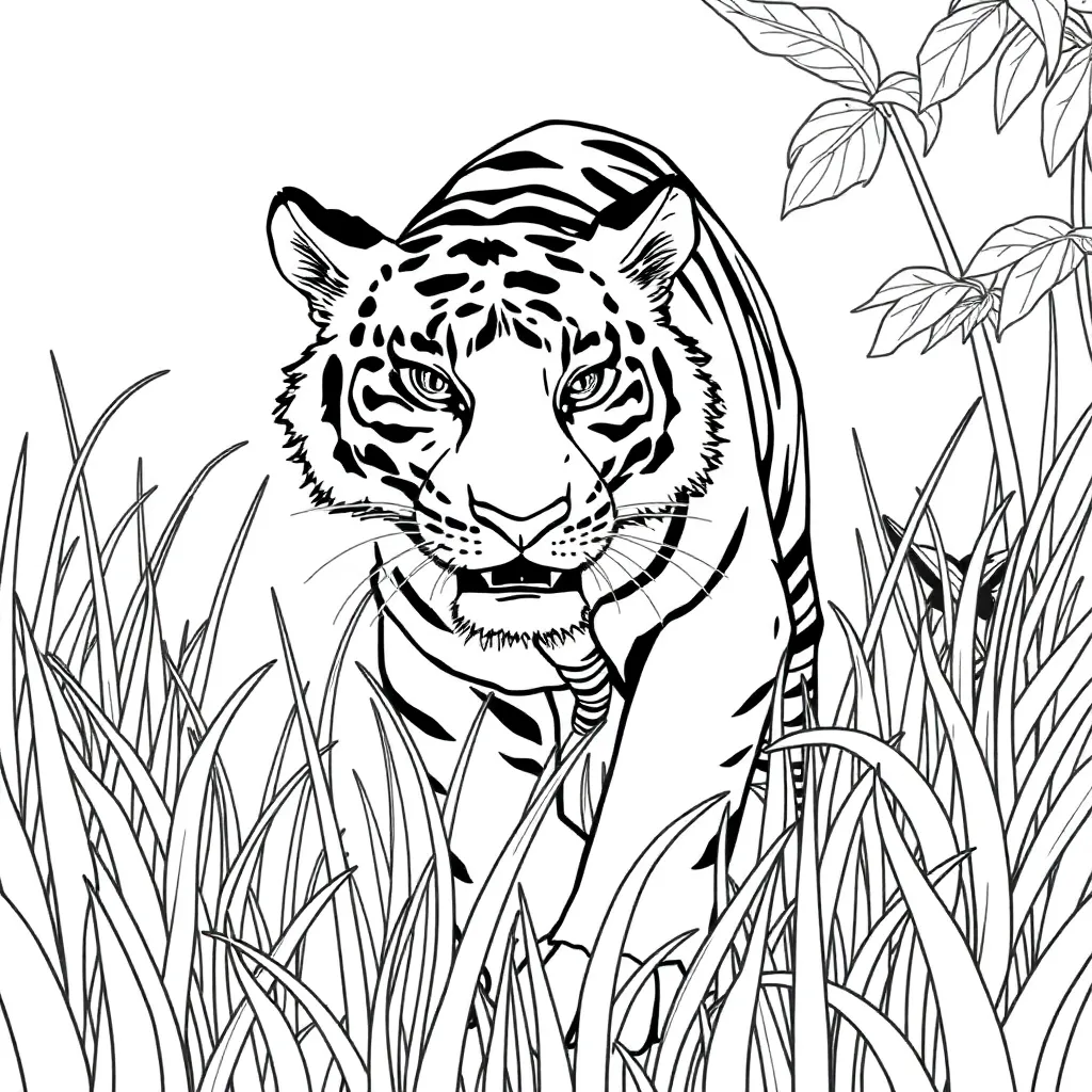 Tiger coloring page