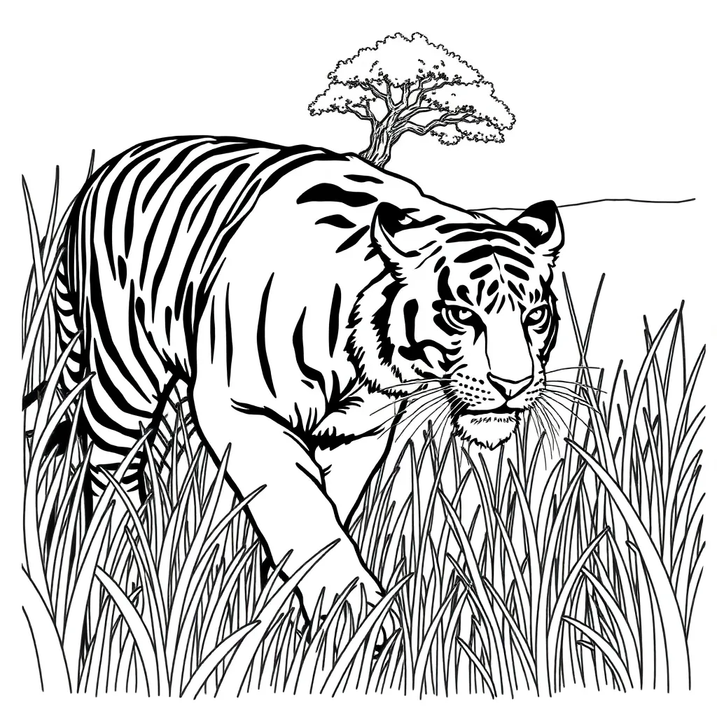 Tiger coloring page