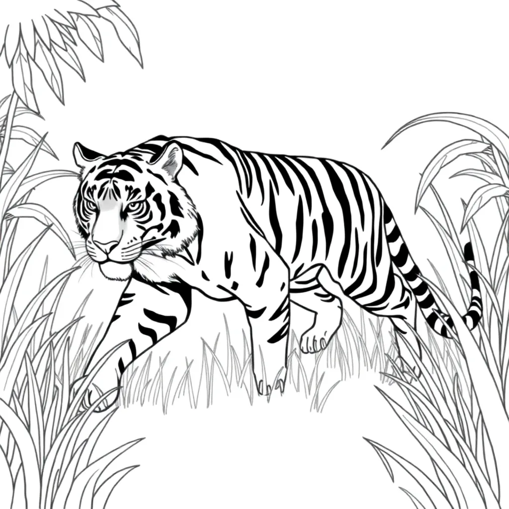 Tiger coloring page
