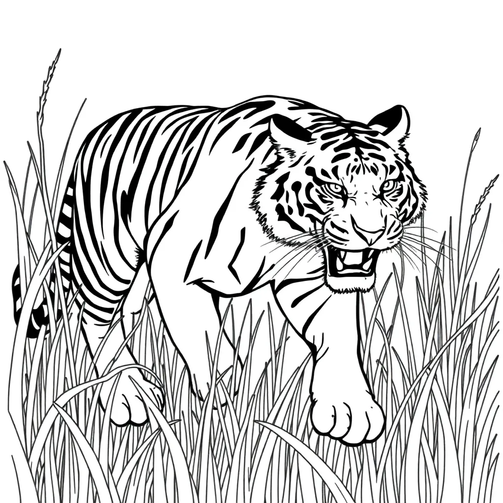 Tiger coloring page
