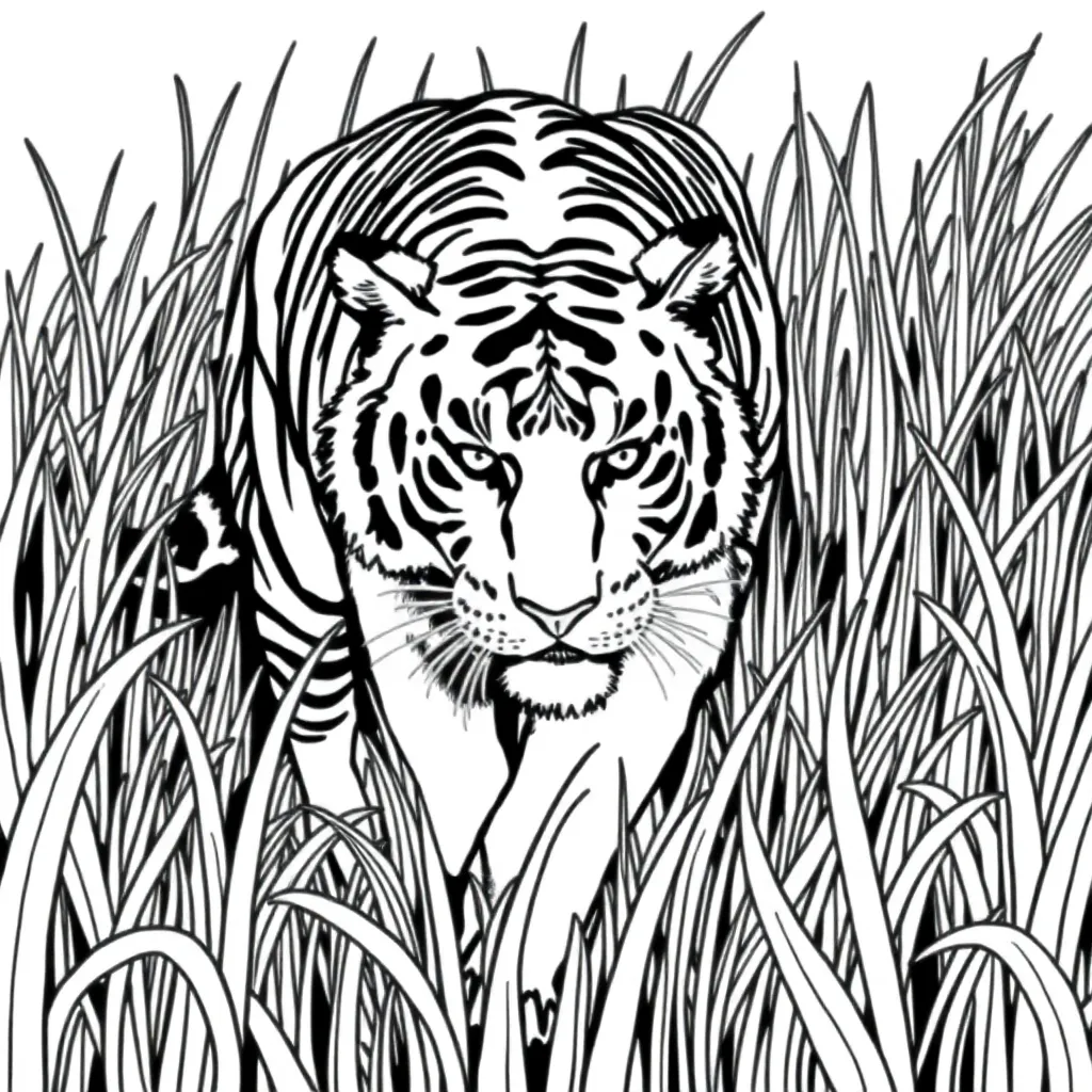 Tiger coloring page