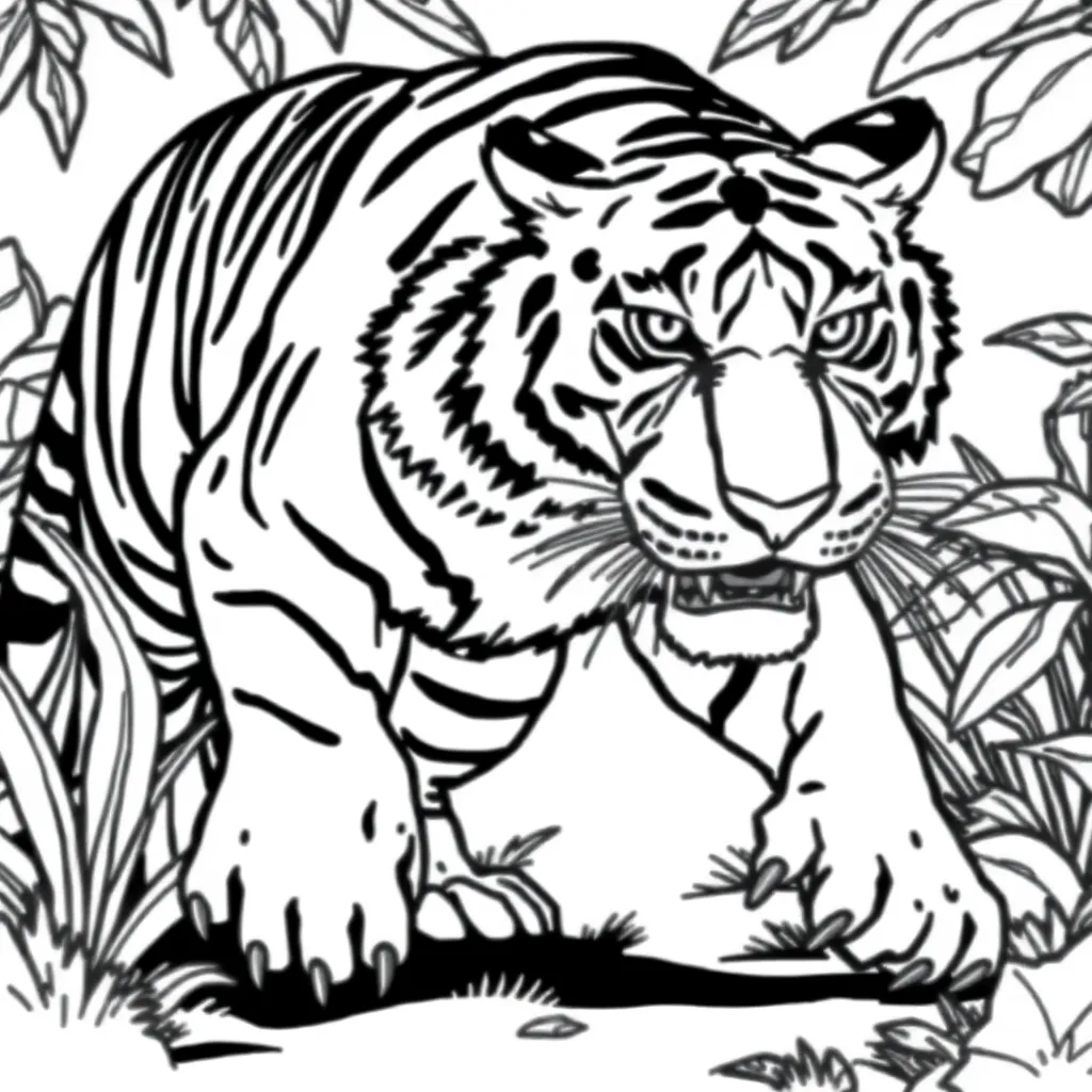 Tiger coloring page