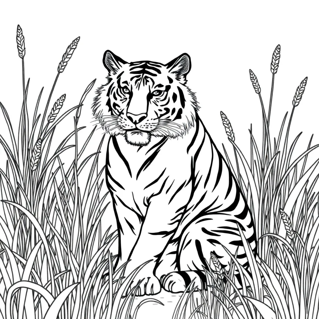 Tiger coloring page