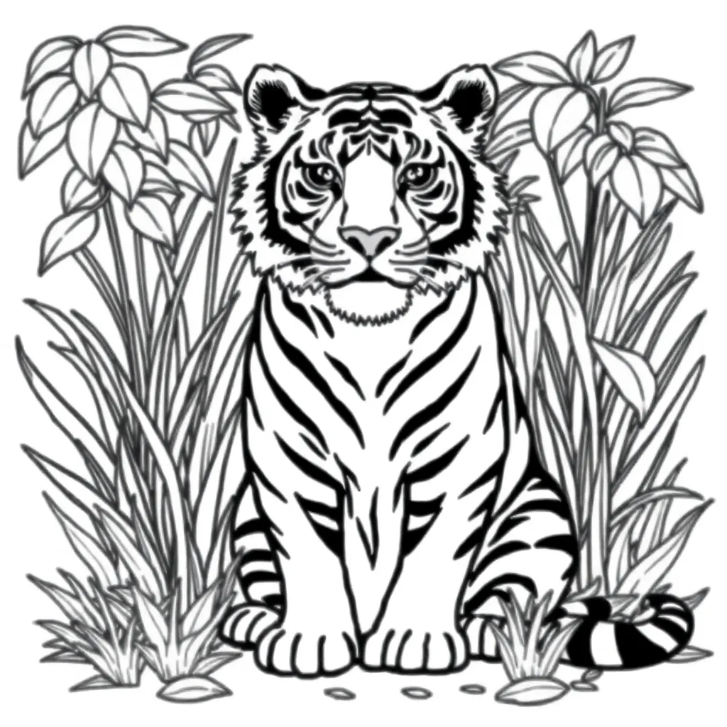 Tiger coloring page