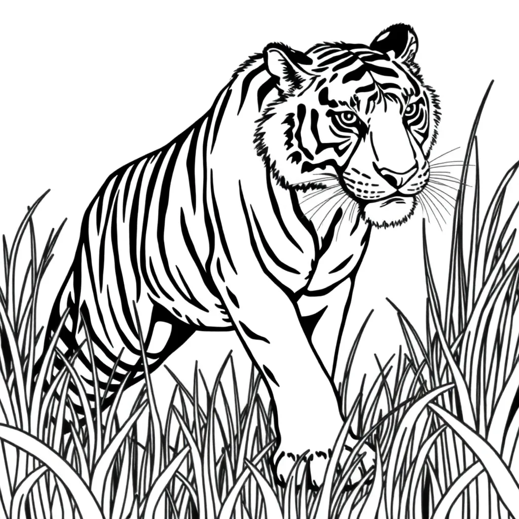 Tiger coloring page