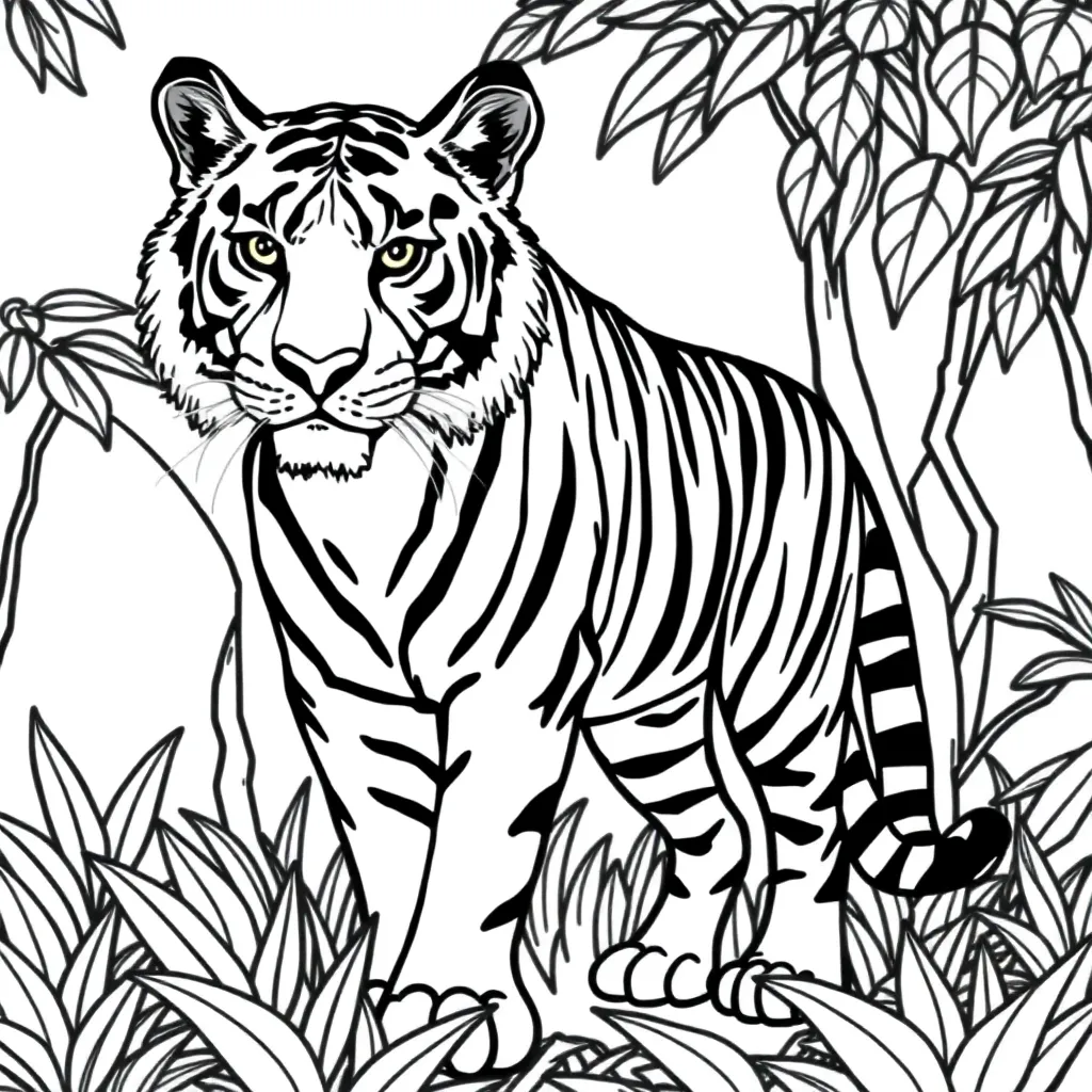 Tiger coloring page