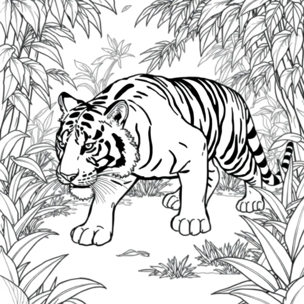 Tiger coloring page