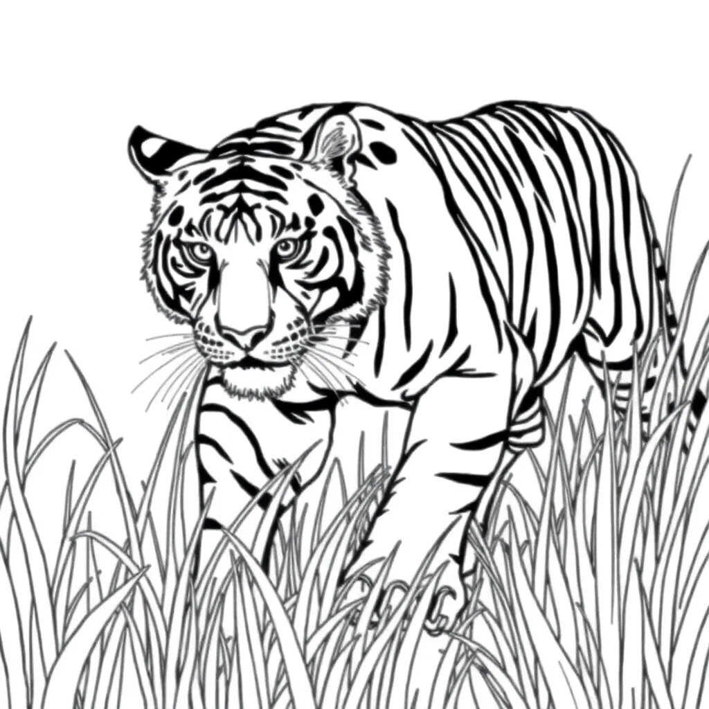 Tiger coloring page