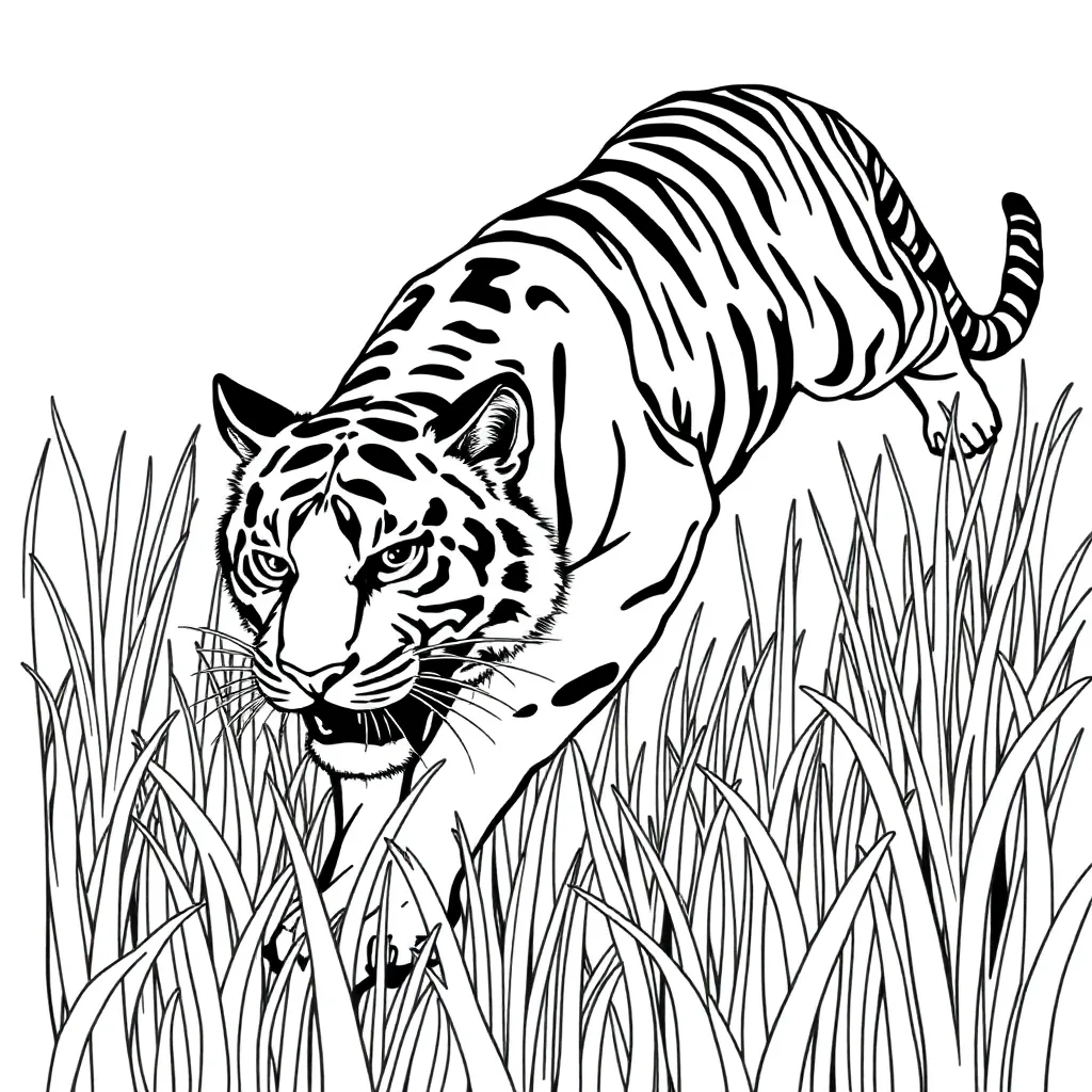 Tiger coloring page
